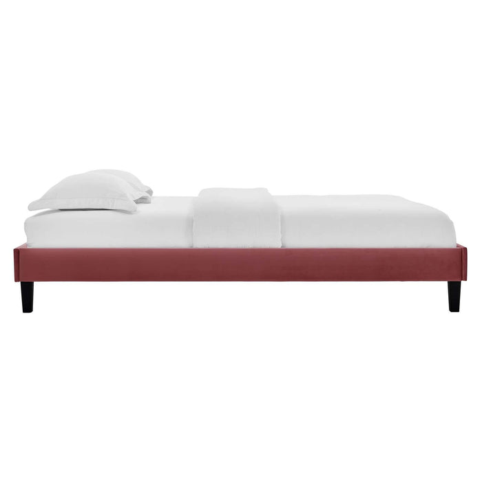 Elise Full Performance Velvet Platform Bed