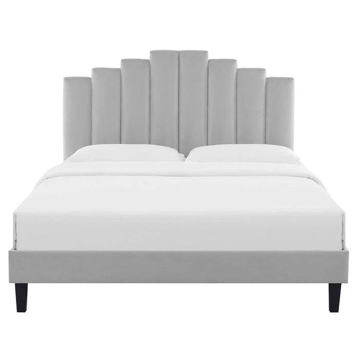 Elise King Performance Velvet Platform Bed