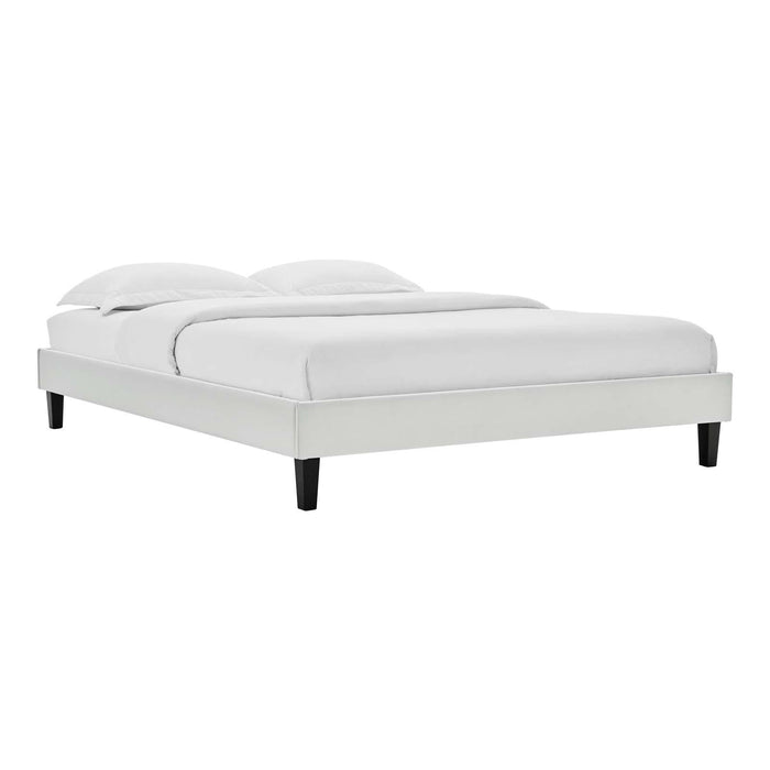 Elise Twin Performance Velvet Platform Bed