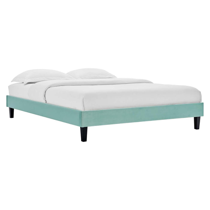 Reign Twin Performance Velvet Platform Bed Frame