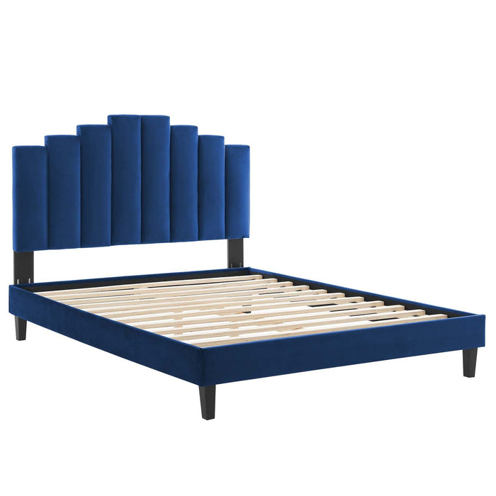 Elise King Performance Velvet Platform Bed