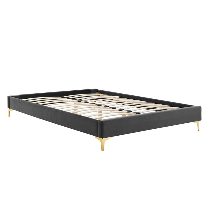 Elise Full Performance Velvet Platform Bed