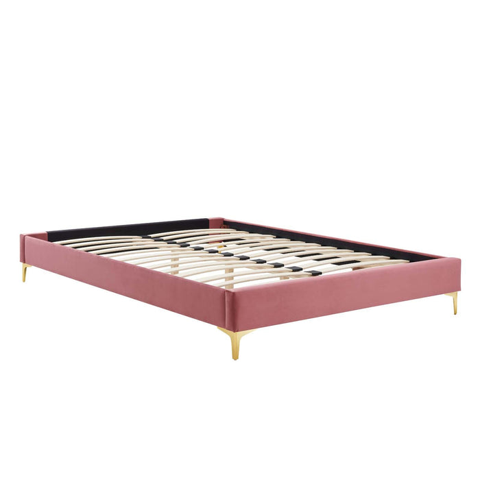 Elise Full Performance Velvet Platform Bed