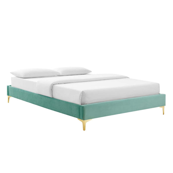 Elise Full Performance Velvet Platform Bed