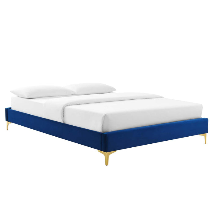 Elise Queen Performance Velvet Platform Bed