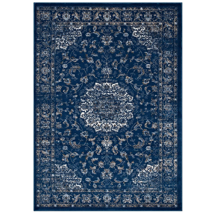 Lilja Distressed Vintage Persian Medallion 8x10 Area Rug