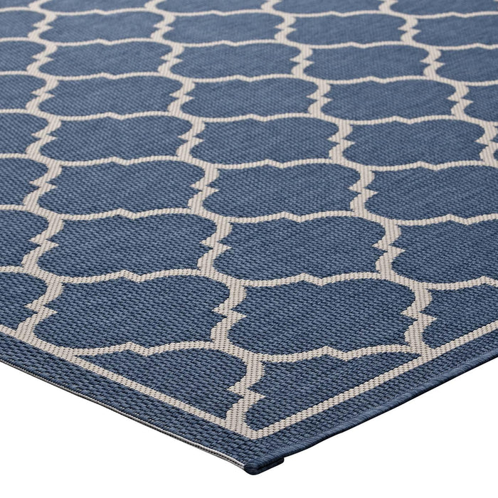 Avena Moroccan Quatrefoil Trellis 8x10 Indoor and Outdoor Area Rug