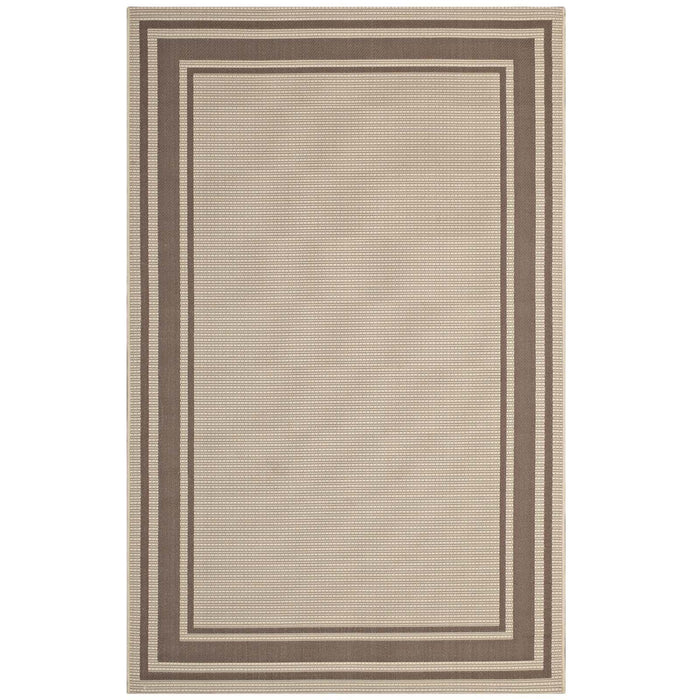 Rim Solid Border 5x8 Indoor and Outdoor Area Rug image