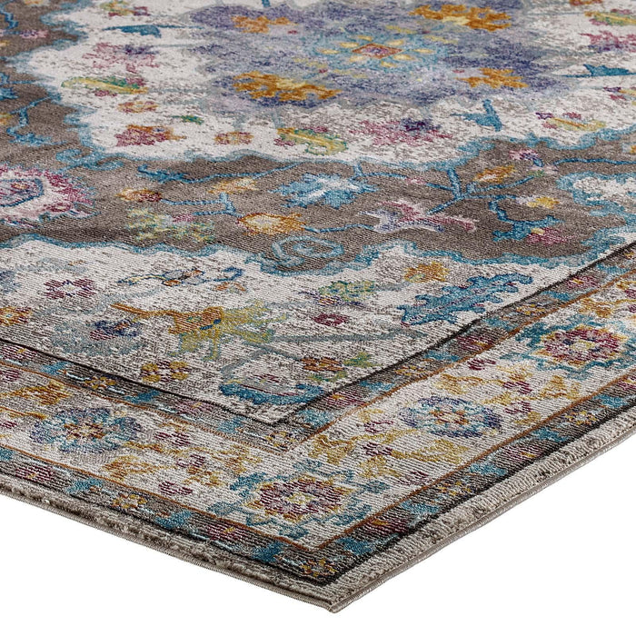 Success Anisah Distressed Floral Persian Medallion 4x6 Area Rug