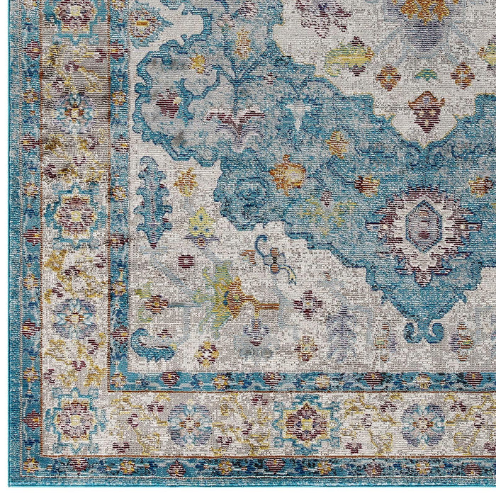 Success Anisah Distressed Floral Persian Medallion 5x8 Area Rug