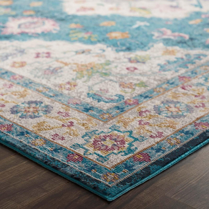 Success Anisah Distressed Floral Persian Medallion 8x10 Area Rug