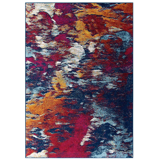 Entourage Foliage Contemporary Modern Abstract 8x10 Area Rug image