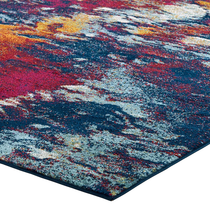 Entourage Foliage Contemporary Modern Abstract 5x8 Area Rug