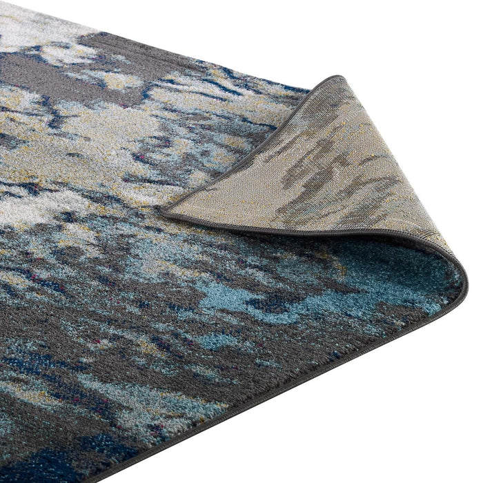 Entourage Foliage Contemporary Modern Abstract 5x8 Area Rug