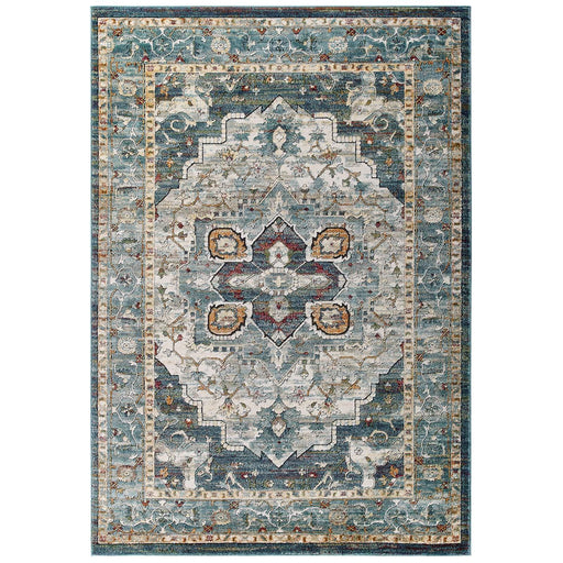 Tribute Diantha Distressed Vintage Floral Persian Medallion 8x10 Area Rug image