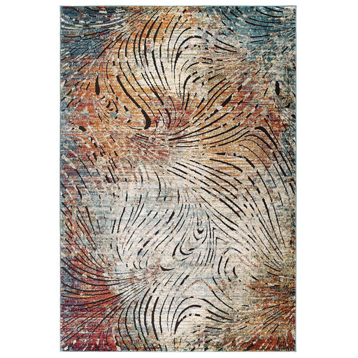 Tribute Ember Contemporary Modern Vintage Mosaic 8x10 Area Rug image