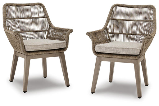 Beach Front Arm Chair with Cushion (Set of 2) - Dinettes Plus Furniture