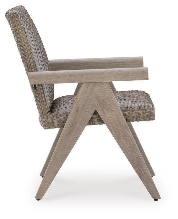 Cliff Trails Outdoor Arm Chair (Set of 2) - Dinettes Plus Furniture