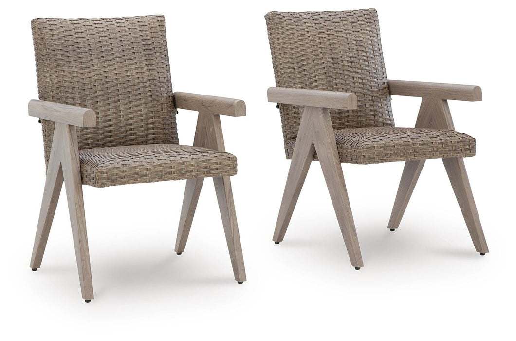 Cliff Trails Outdoor Arm Chair (Set of 2) - Dinettes Plus Furniture