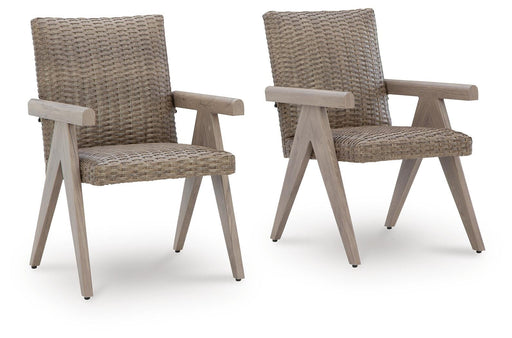 Cliff Trails Outdoor Arm Chair (Set of 2) - Dinettes Plus Furniture