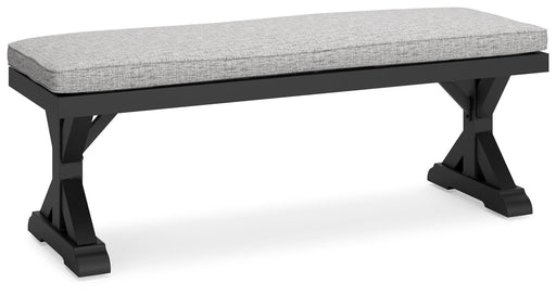 Beachcroft Outdoor Bench with Cushion - Dinettes Plus Furniture