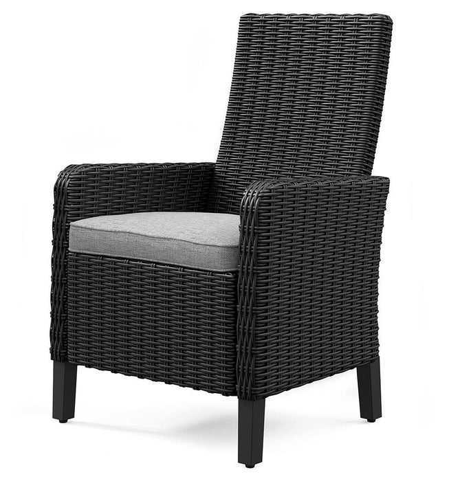 Beachcroft Outdoor Arm Chair with Cushion (Set of 2) - Dinettes Plus Furniture