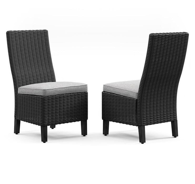 Beachcroft Outdoor Side Chair with Cushion (Set of 2) - Dinettes Plus Furniture