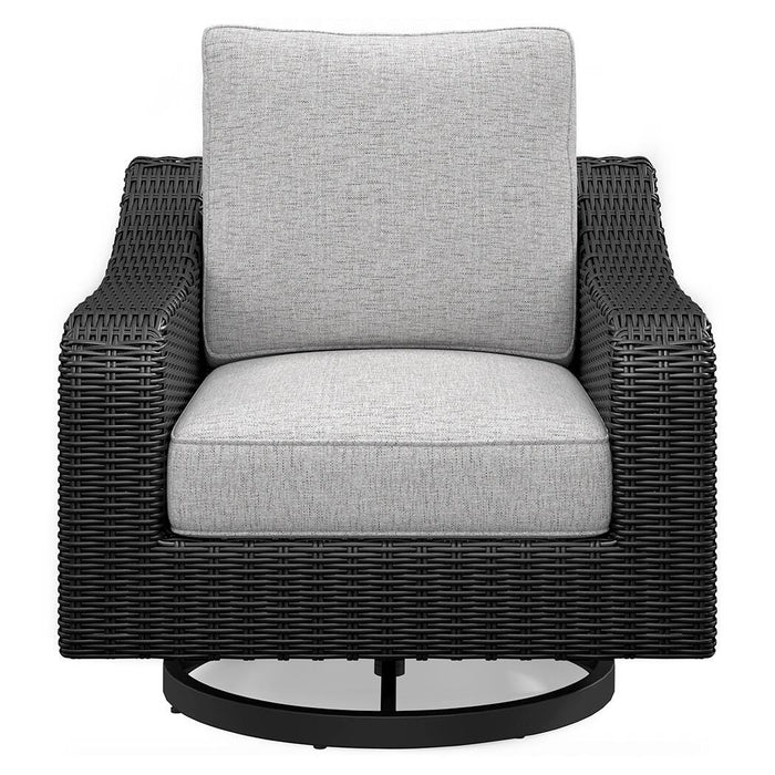 Beachcroft Outdoor Swivel Lounge with Cushion - Dinettes Plus Furniture