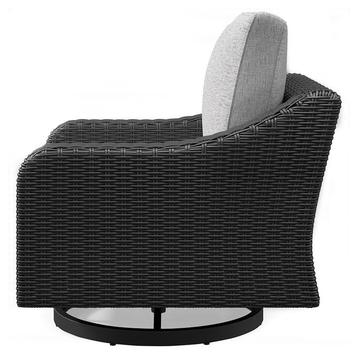 Beachcroft Outdoor Swivel Lounge with Cushion - Dinettes Plus Furniture