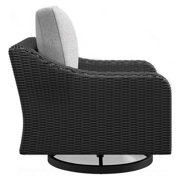 Beachcroft Outdoor Swivel Lounge with Cushion - Dinettes Plus Furniture