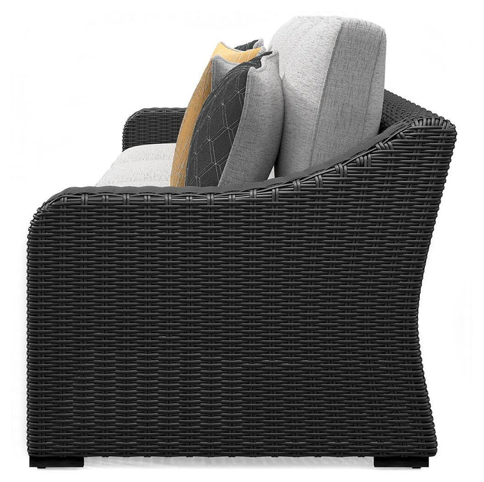 Beachcroft 2-Piece Outdoor Loveseat with Cushion - Dinettes Plus Furniture
