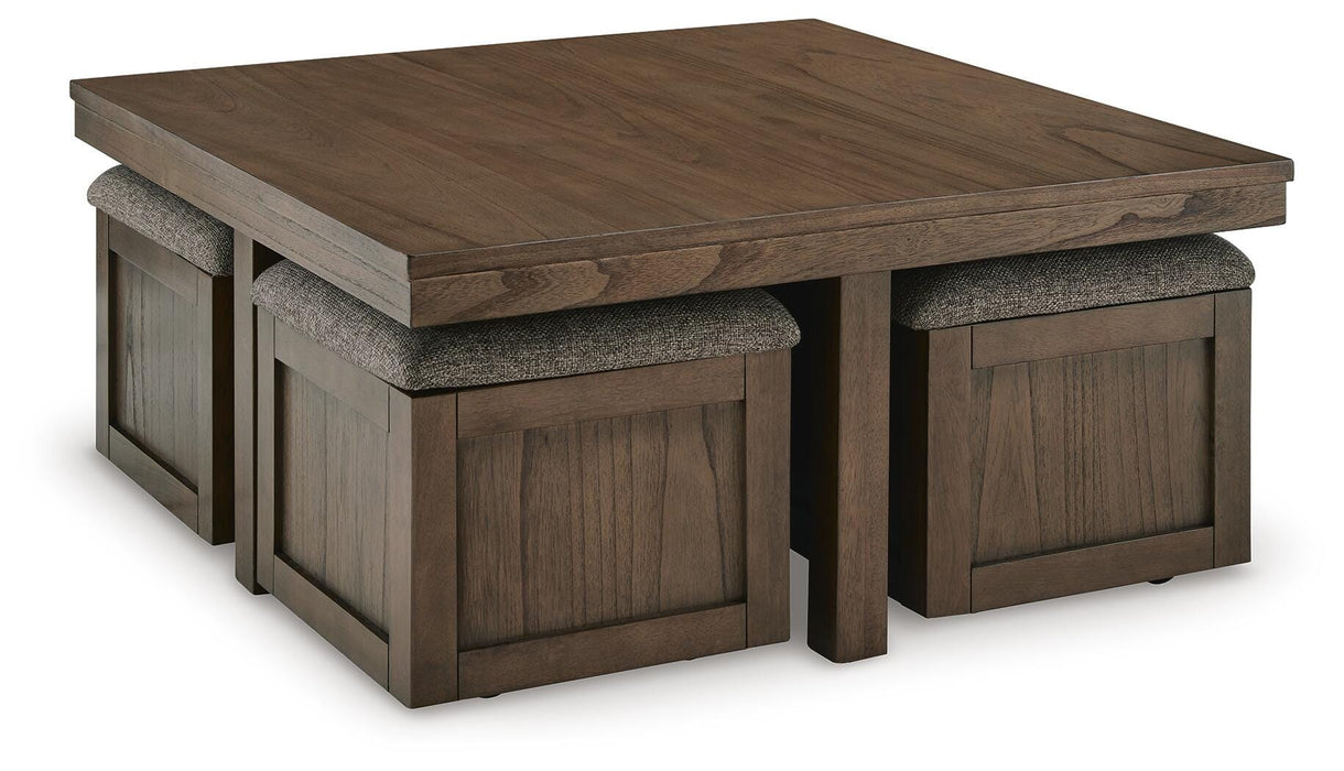 Boardernest Coffee Table with 4 Stools - Dinettes Plus Furniture