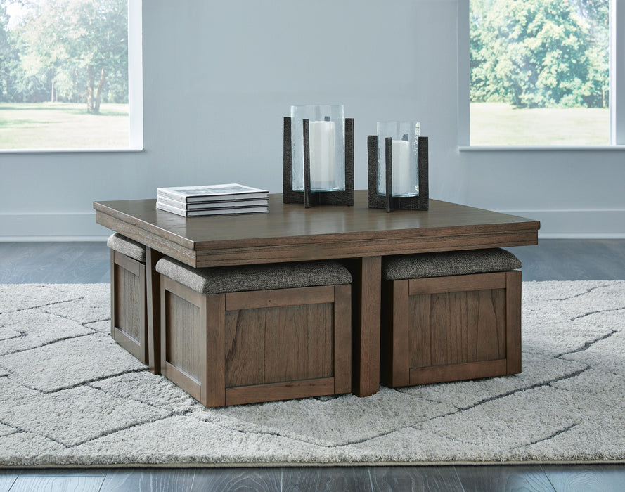 Boardernest Coffee Table with 4 Stools - Dinettes Plus Furniture