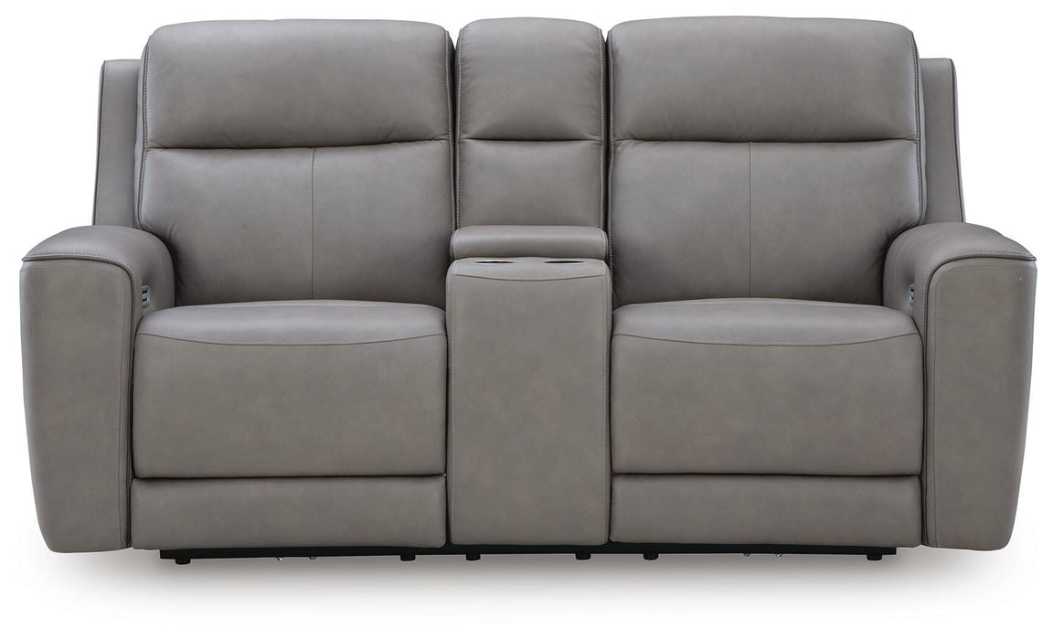 5Z-Comfort Power Reclining Loveseat with Console - Dinettes Plus Furniture