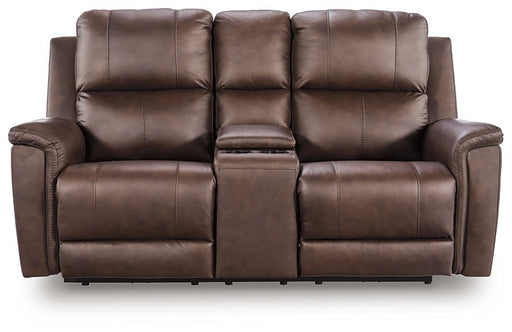Bleckley Power Reclining Loveseat with Console - Dinettes Plus Furniture