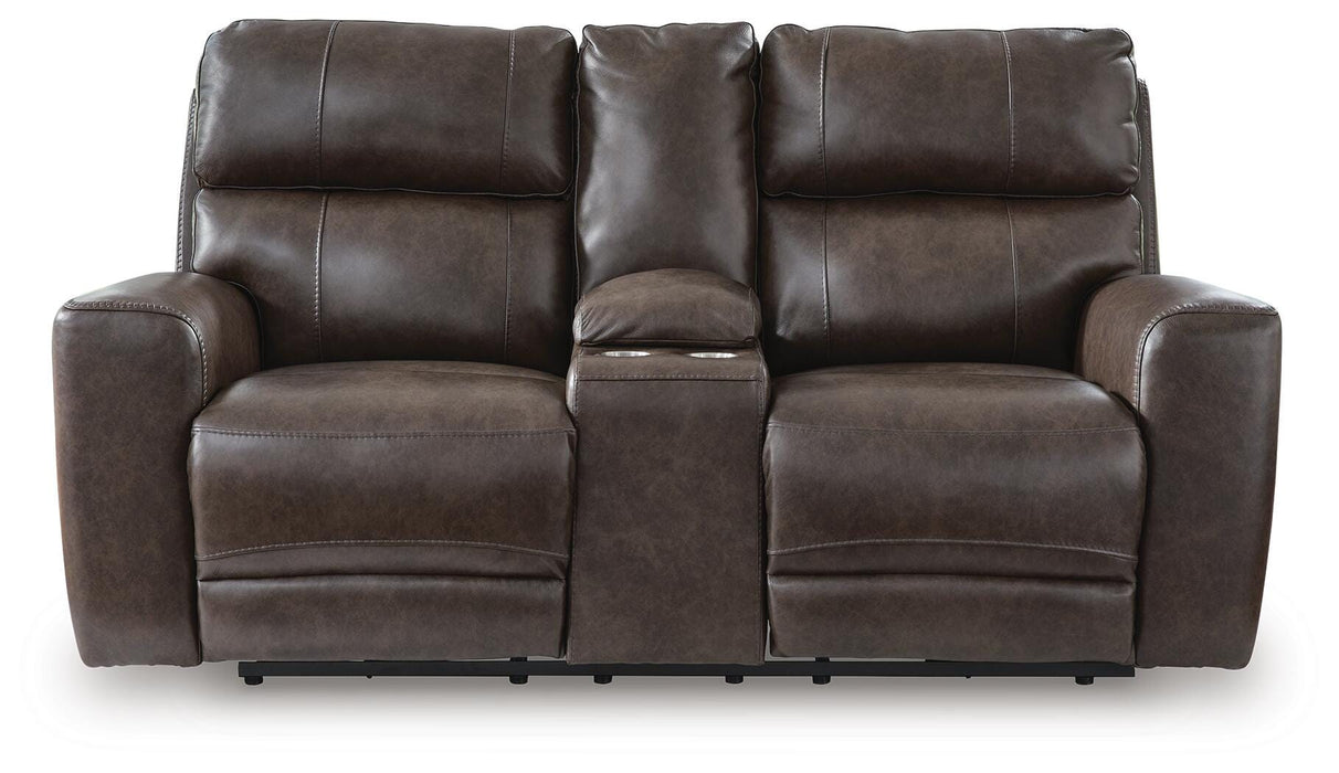 Crossplex Power Reclining Loveseat with Console - Dinettes Plus Furniture