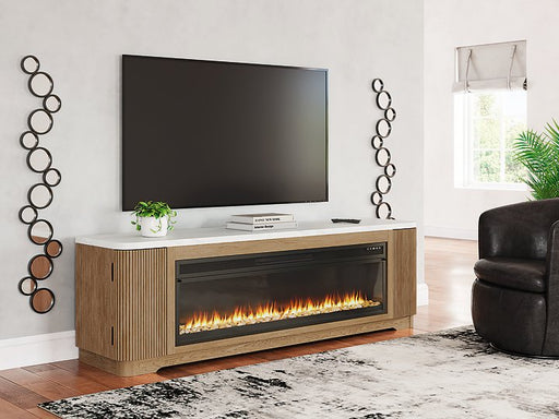 Camdill 80" TV Stand with Electric Fireplace - Dinettes Plus Furniture
