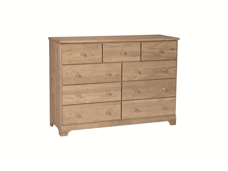 John Thomas Unfinished Jamestown 9-Drawer Dresser image