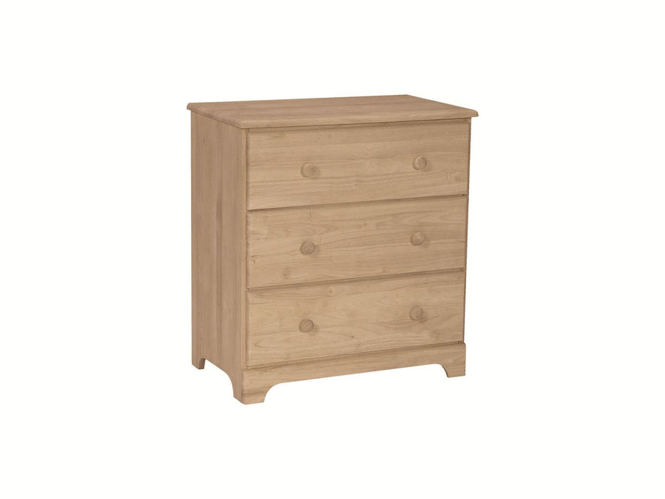 John Thomas Unfinished Jamestown 3-Drawer Chest image