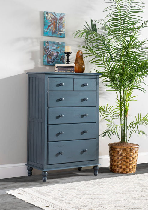 John Thomas Cottage 5 Drawer Chest in Denim BD81-2005 image