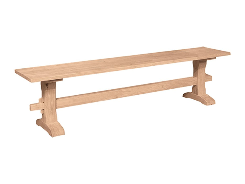 John Thomas Unfinished Trestle Bench / Trestle Bench Pedestals image