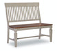 John Thomas Vista Slatback Bench in Hickory & Stone image