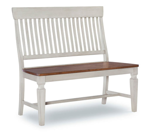 John Thomas Vista Slatback Bench in Hickory & Shell image