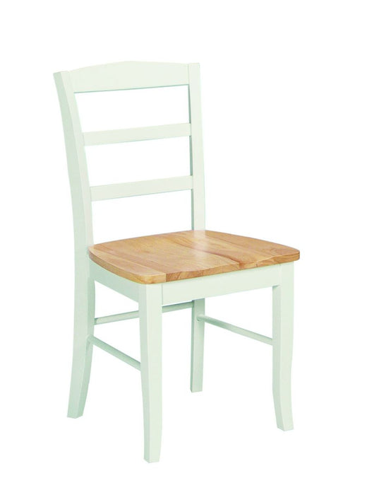 John Thomas Dining Essentials Madrid Side Chair in White & Natural image
