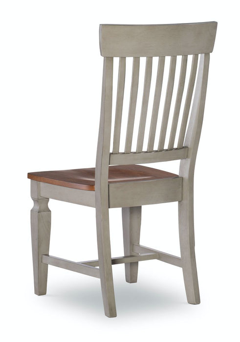 John Thomas Vista Slatback Side Chair in Hickory & Stone