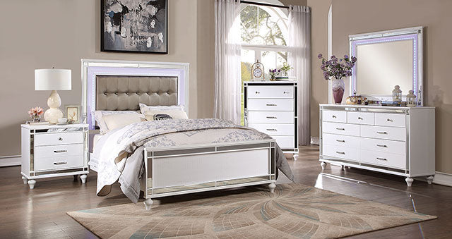 Brachium Queen Bedroom Set Silver - Dinettes Plus Furniture