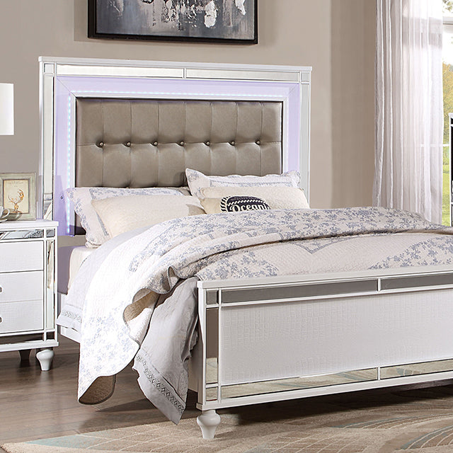 Brachium Queen Bedroom Set Silver - Dinettes Plus Furniture