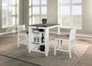 Lescles 3 Pc Counter Ht Set (1 Table + 2 Chairs) - Dinettes Plus Furniture