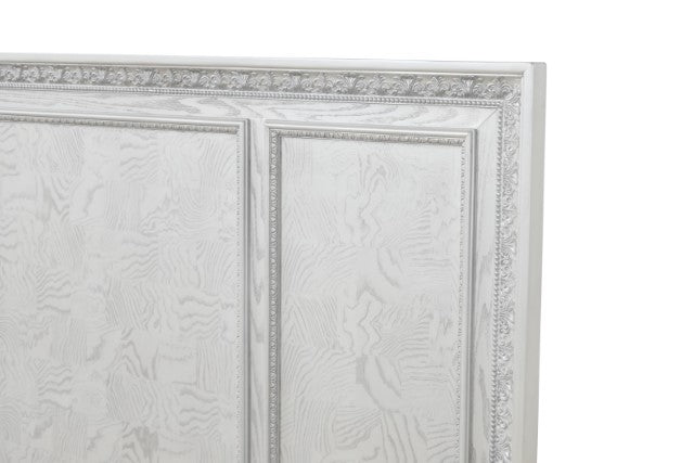 Stella Mia 4 Pc 5 Pc Queen Bedroom Set White & White - Dinettes Plus Furniture