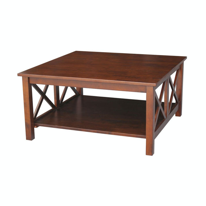 John Thomas Home Accents Hampton Square Coffee Table in Espresso